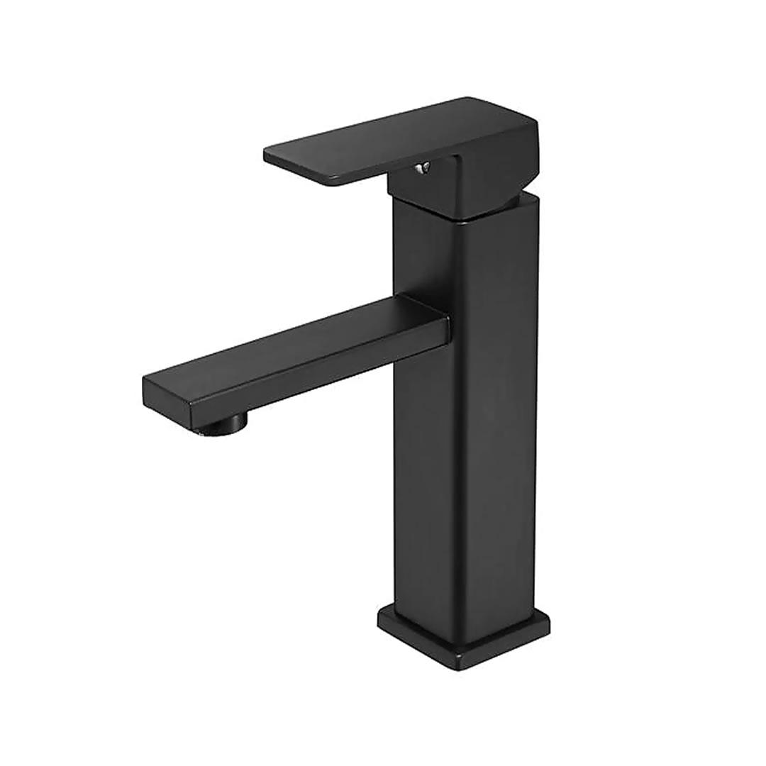 LLAVE MONOMANDO VANITORIO ACERO INOXIDABLE NEGRO MATE - 1