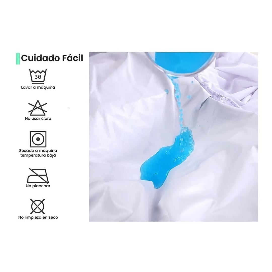 CUBRECOLCHON IMPERMEABLE KING HIPOALERGENICO - 4