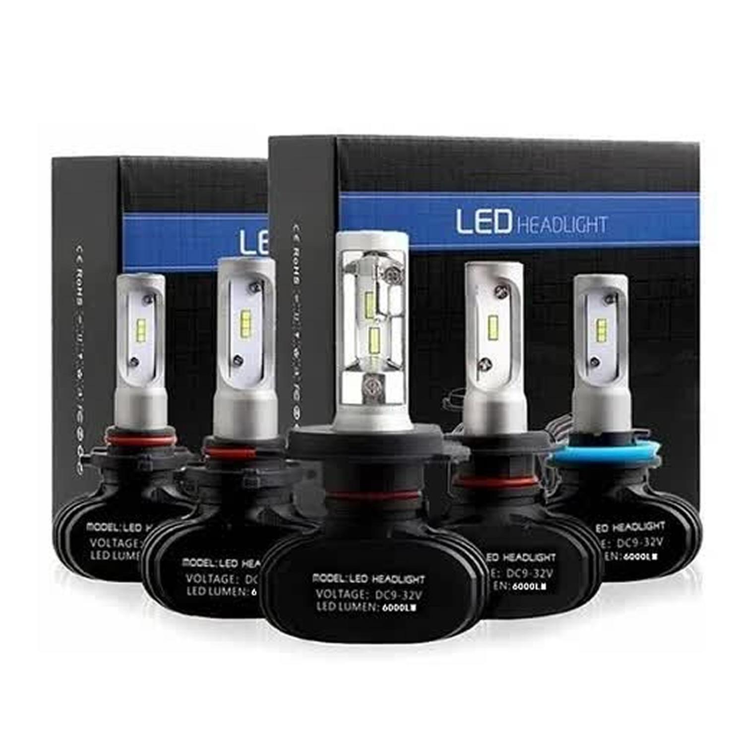 KIT DE TODO Y MÁS TURBO LED H1 H3 H4 H7 H11 H13 9005 9006 880 CHIP S1 - 1