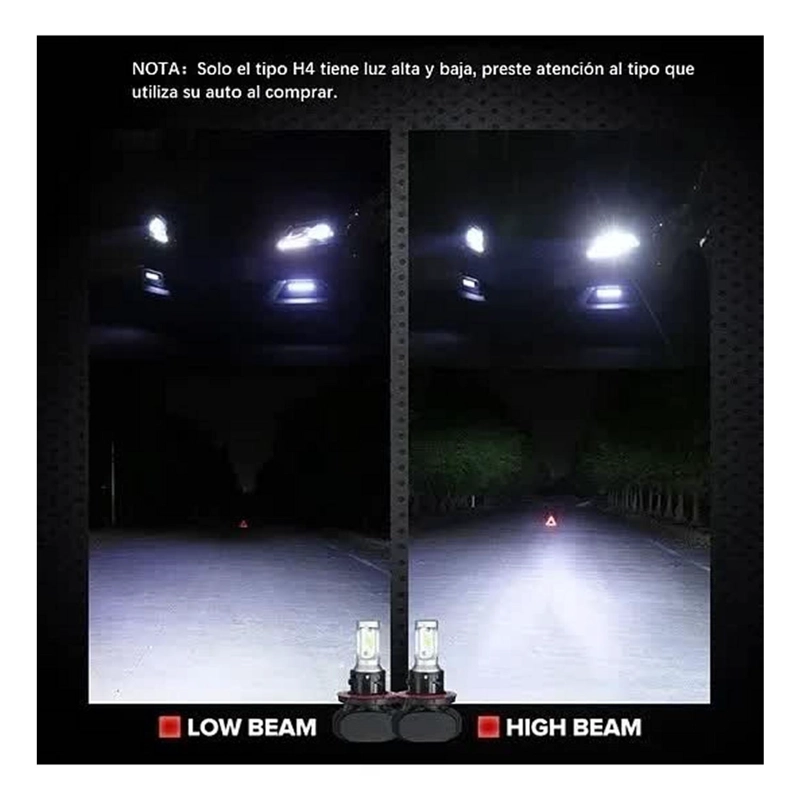 KIT DE TODO Y MÁS TURBO LED H1 H3 H4 H7 H11 H13 9005 9006 880 CHIP S1 - 5