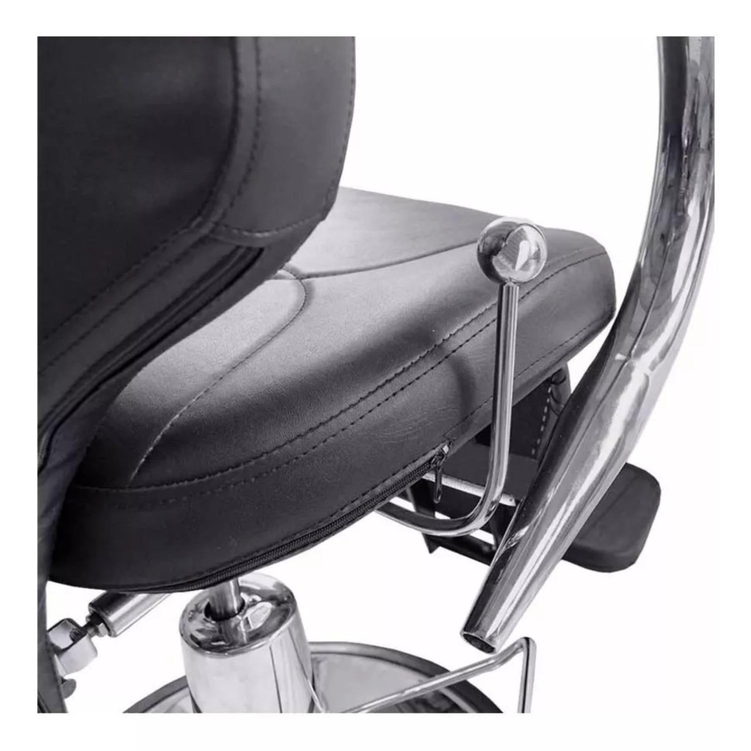 SILLA DE TODO Y MÁS ACERO NEGRO BARBERIA PELUQUERÍA BLING - 3