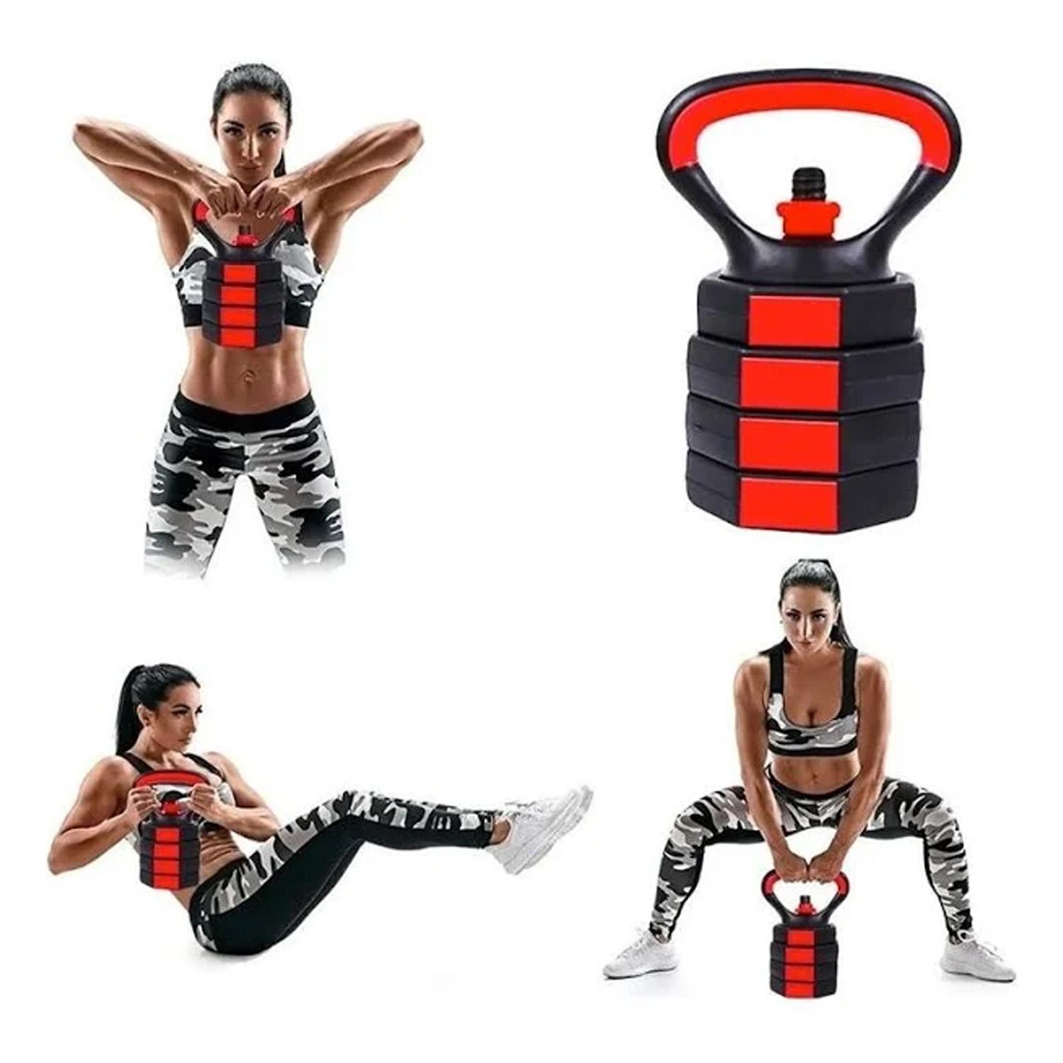 SET MANCUERNAS DE TODO Y MÁS 15 KG AJUSTABLES 3 EN 1 + BARRA + KETTLEBELL - 2