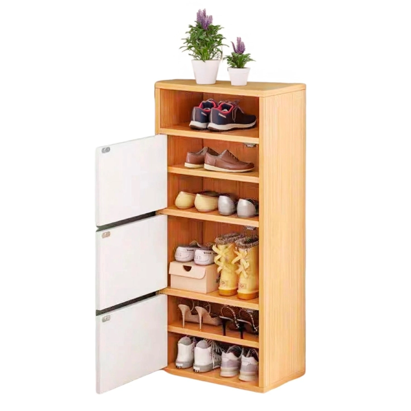 ZAPATERO GABINETE CÓMODA ORGANIZADOR CON 3 PUERTAS MADERA - 1