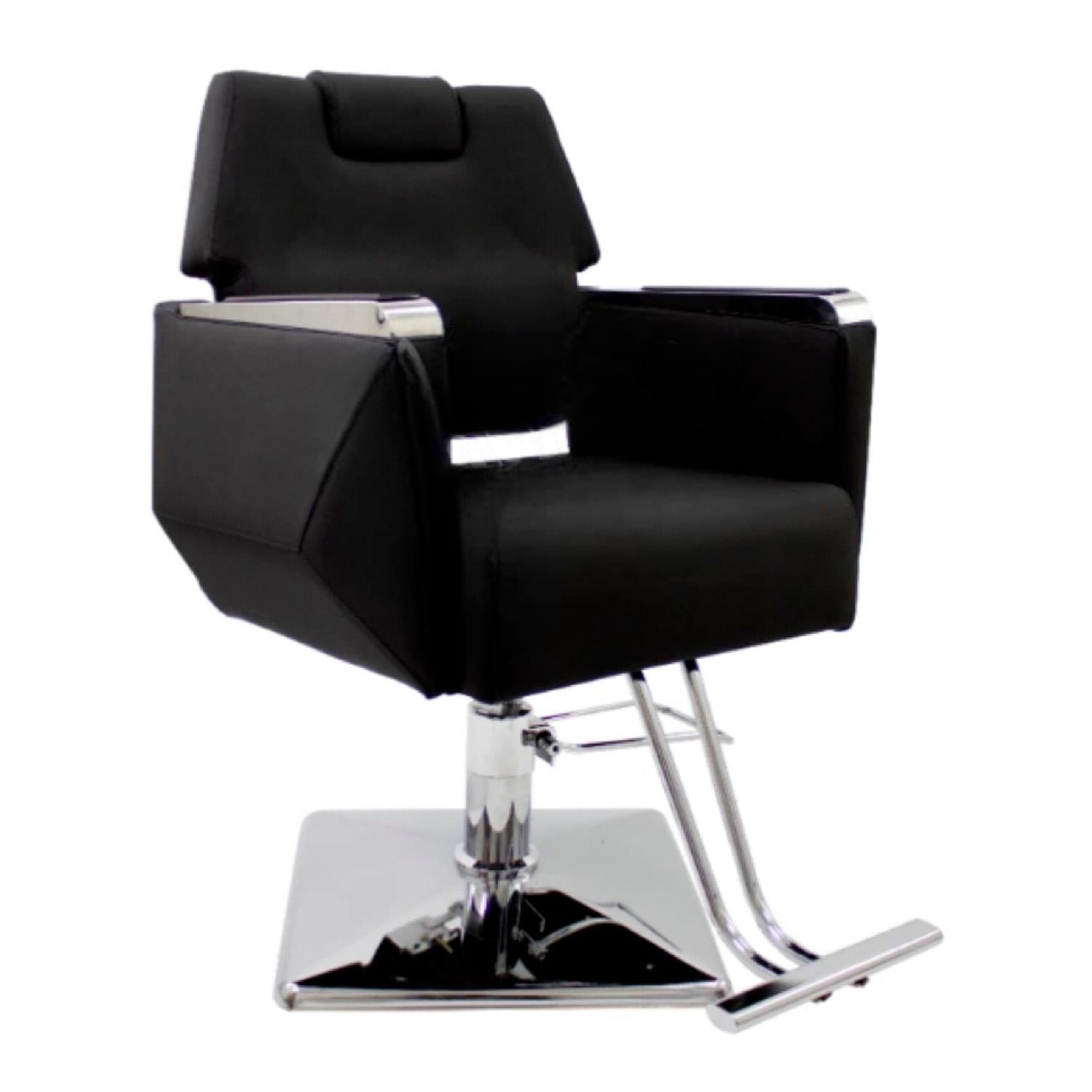 SILLON DE PELUQUERIA MODELO BEAUTY STAR - NEGRO - 1