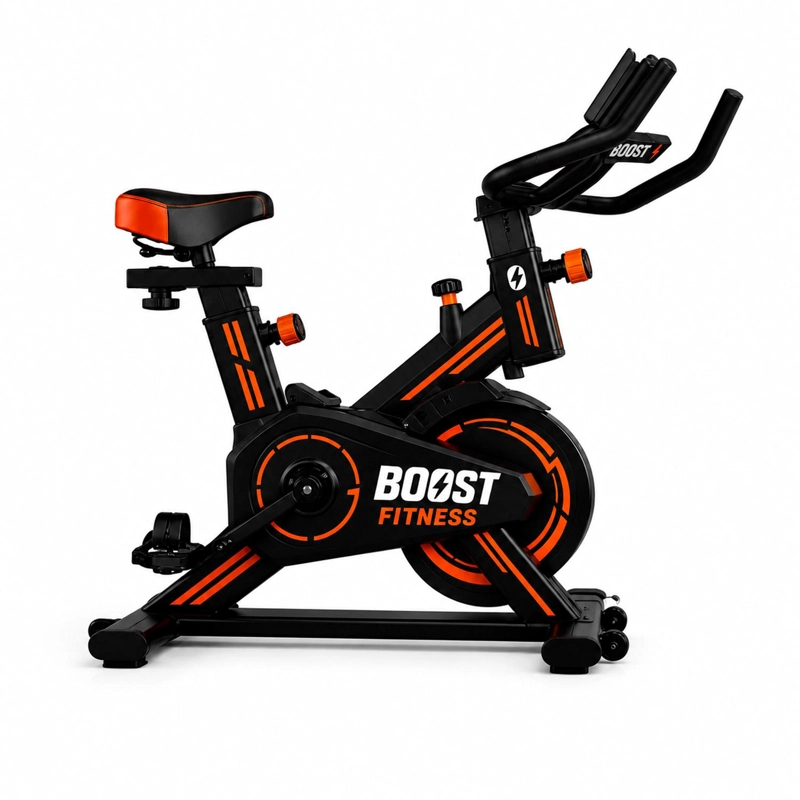 BICICLETA SPINNING ESTATICA CON MONITOR EJERCICIO PROFESIONAL BOOST FITNESS - 2