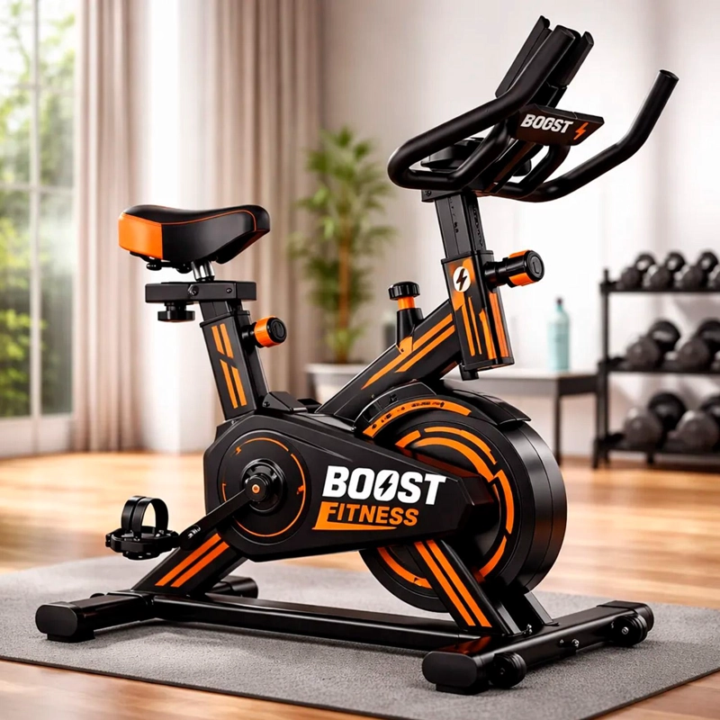 BICICLETA SPINNING ESTATICA CON MONITOR EJERCICIO PROFESIONAL BOOST FITNESS - 6