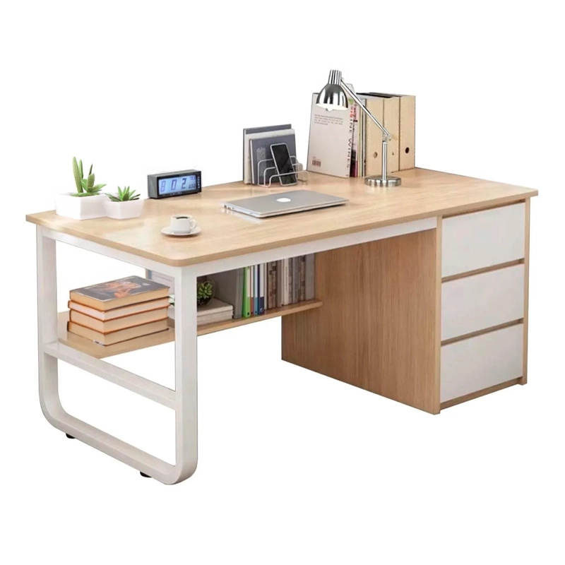 ESCRITORIO OFICINA PROFESIONAL MODERNO 140CM CHICHOME - CAFE