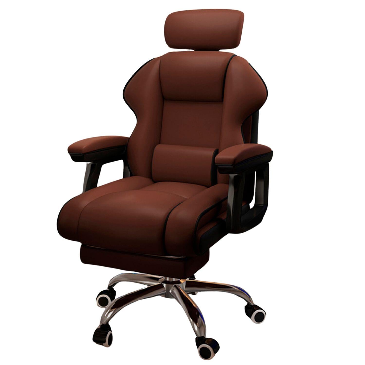 SILLA GERENCIAL APOYO LUMBAR Y PIES RECLINABLE CHICHOME - CAFE - 1