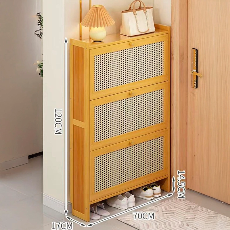 ZAPATERO ORGANIZADOR 3 PUERTAS  ESTILO BAMBU CHIC HOME - 3