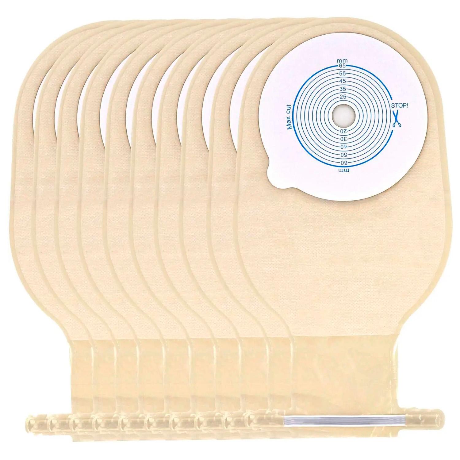 BOLSA DE TODO Y MÁS 10X COLOSTOMÍA DRENABLE CON FILTRO ANTI OLOR Y GASES TRANSPARENTE - 1