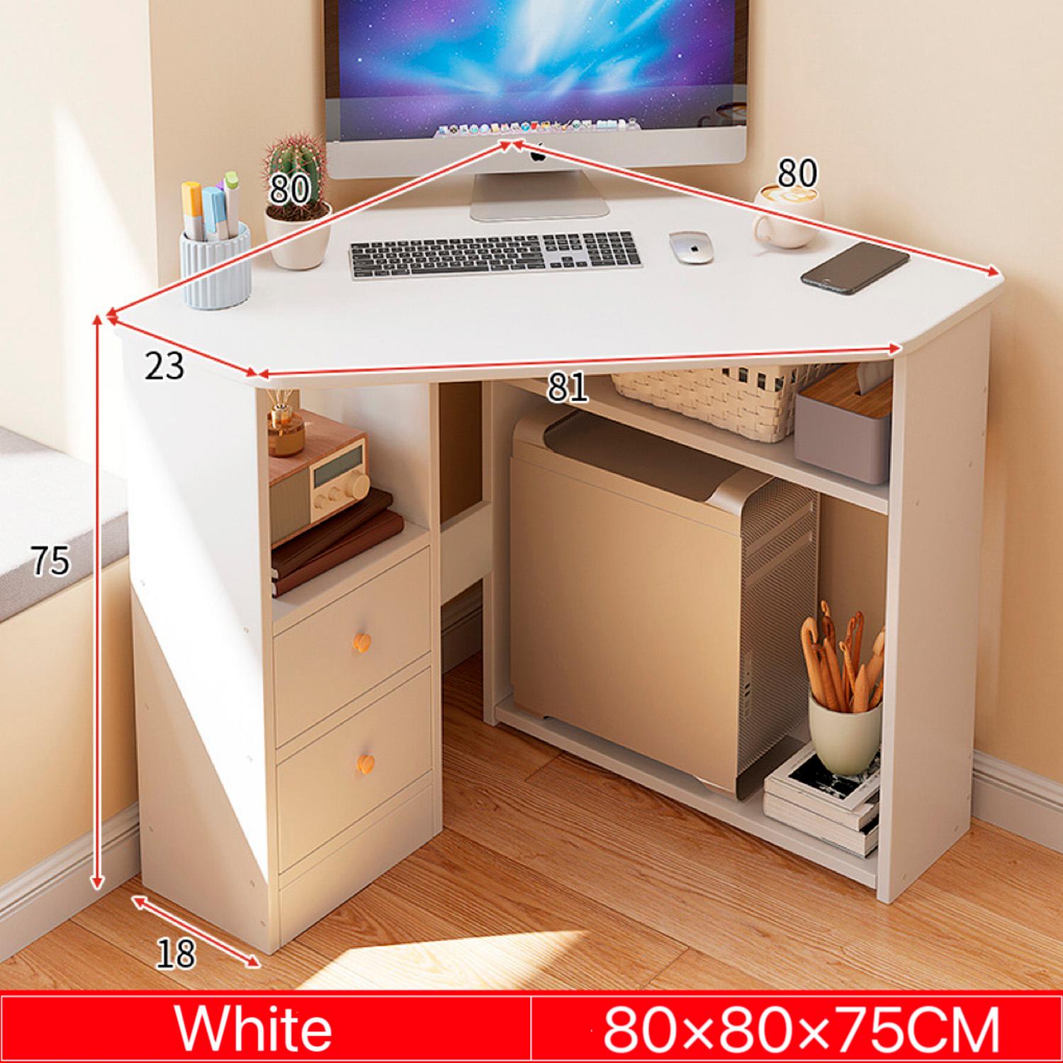 ESCRITORIO ESQUINERO 80X80CM BLANCO CHIC HOME - BLANCO - 4