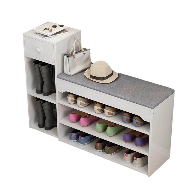 ZAPATERO CON CAJON Y ASIENTOS 80CM CHIC HOME - BLANCO - 1