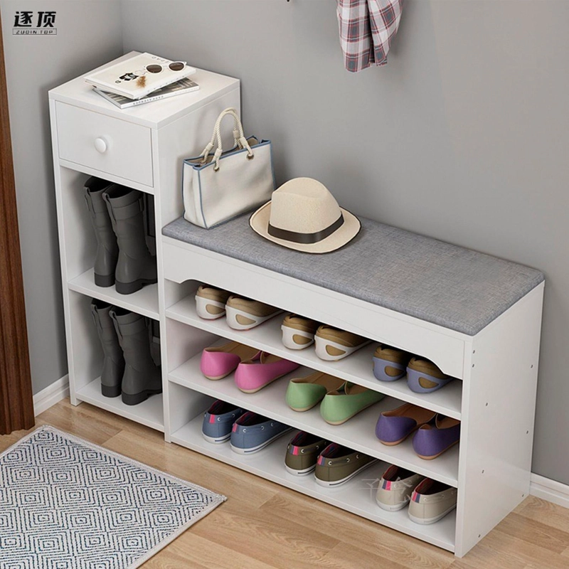 ZAPATERO CON CAJON Y ASIENTOS 80CM CHIC HOME - BLANCO - 2