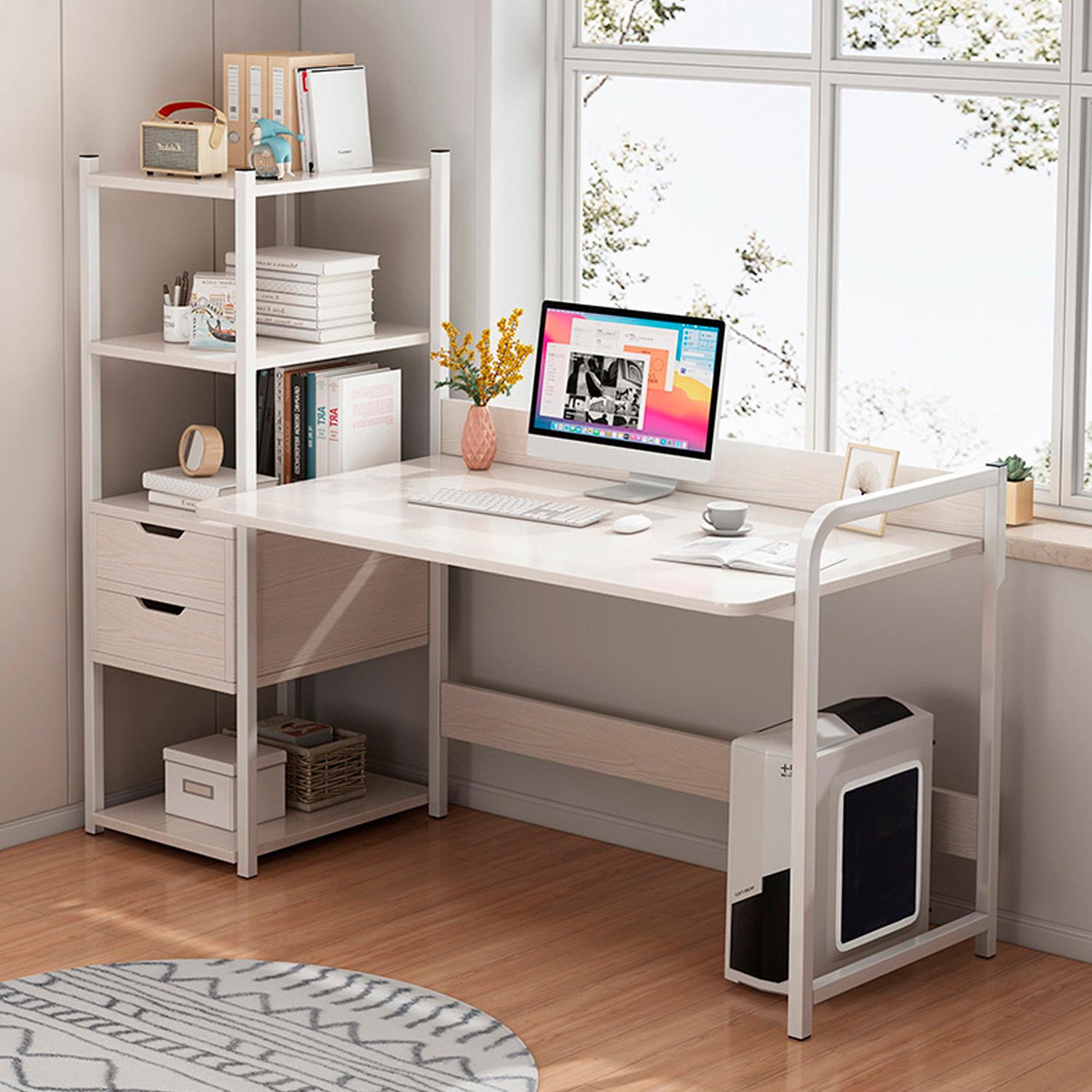 ESCRITORIO H CON ORGANIZADOR 2 CAJONES 100CM CHIC HOME - 3