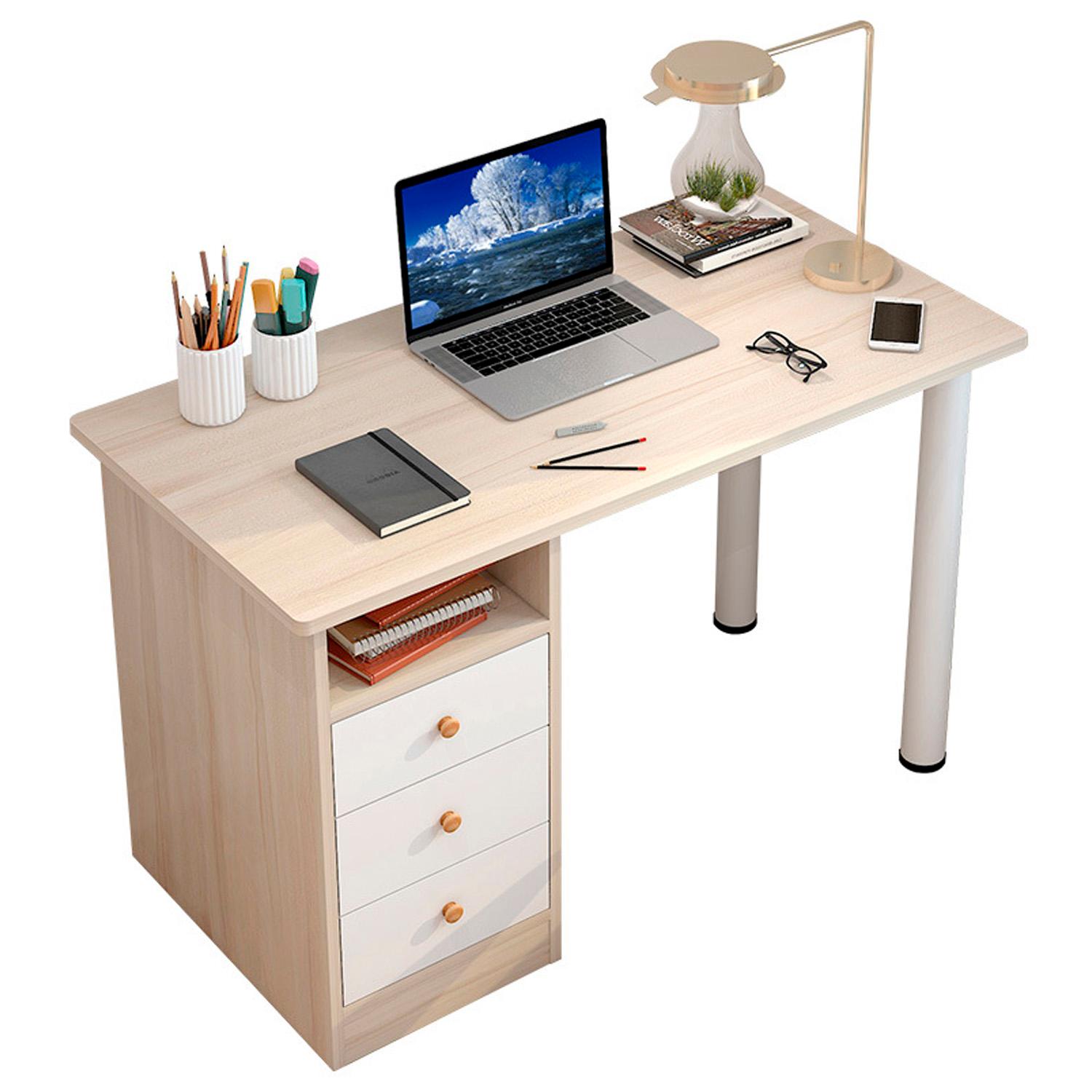 ESCRITORIO 3 CAJONES 100CM CHIC HOME - BLANCO