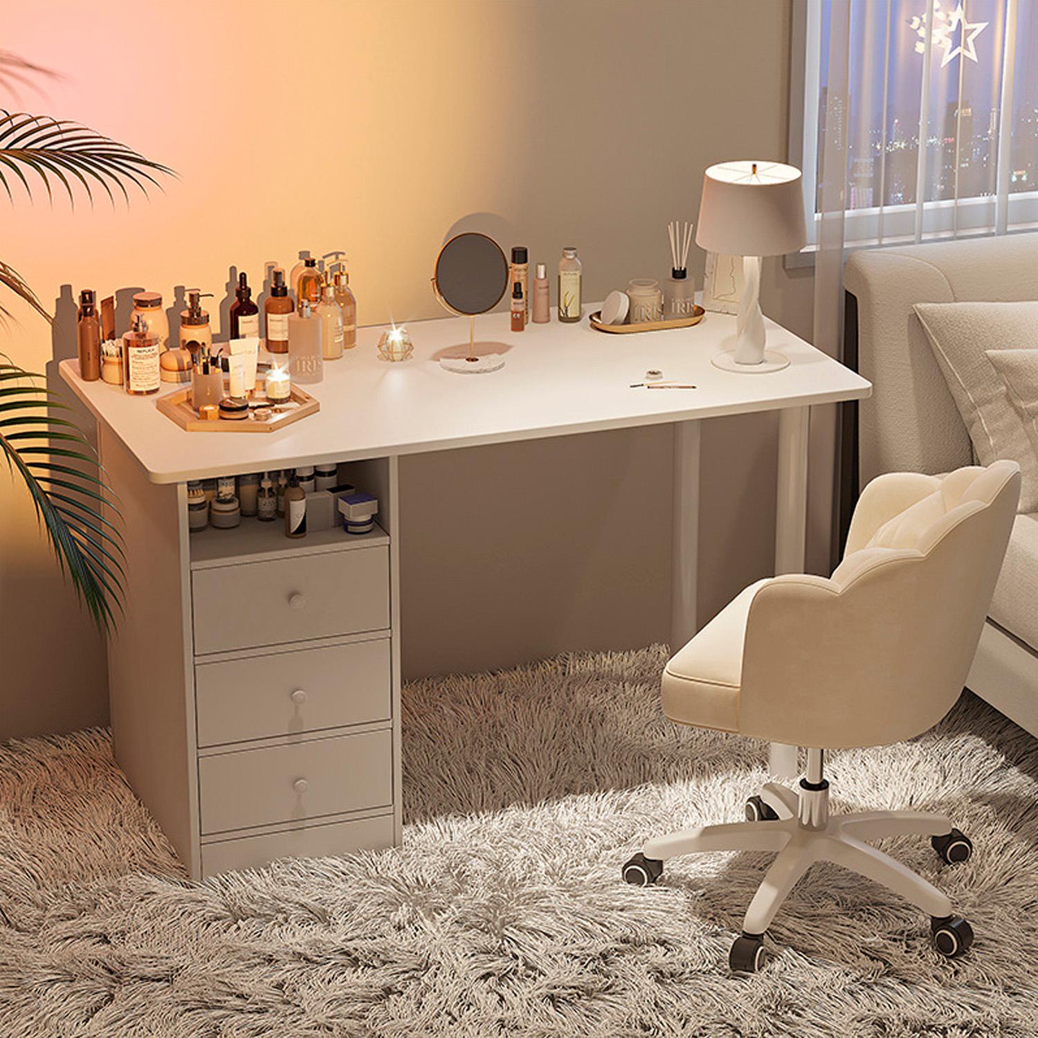 ESCRITORIO 3 CAJONES 100CM CHIC HOME - BLANCO - 2