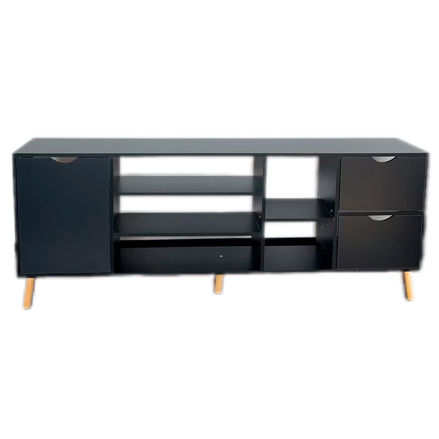 RACK TV 140X30X55CM 3 CAJONES CHIC HOME - NEGRO - 1