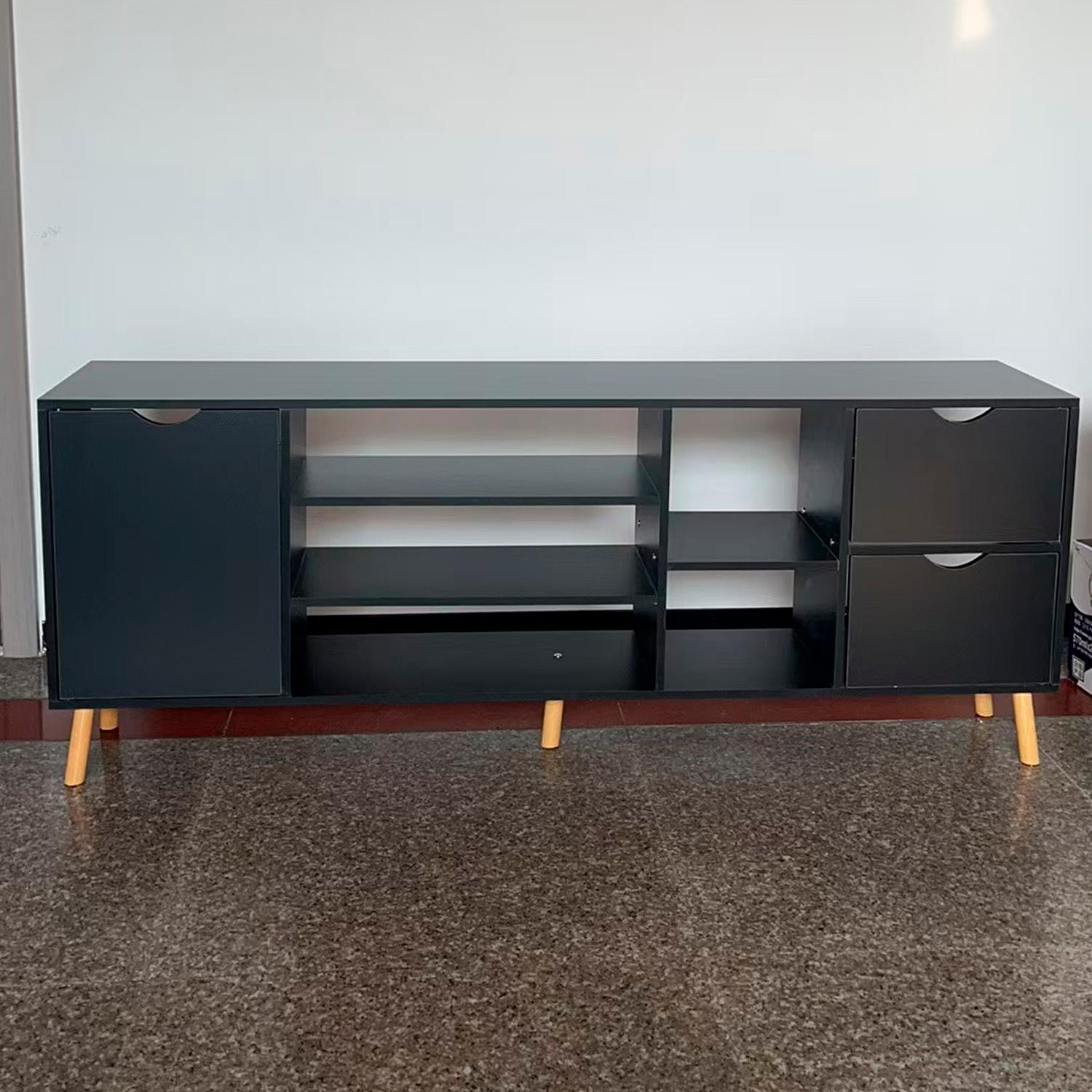 RACK TV 140X30X55CM 3 CAJONES CHIC HOME - NEGRO - 2
