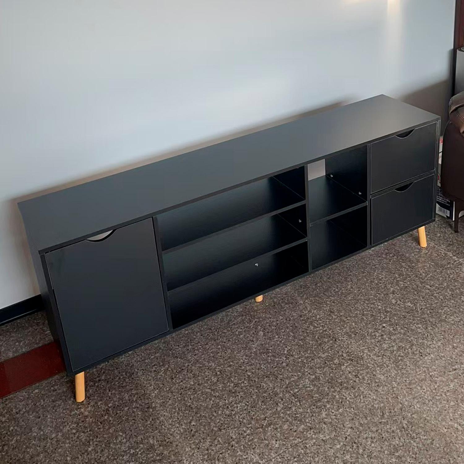 RACK TV 140X30X55CM 3 CAJONES CHIC HOME - NEGRO - 3