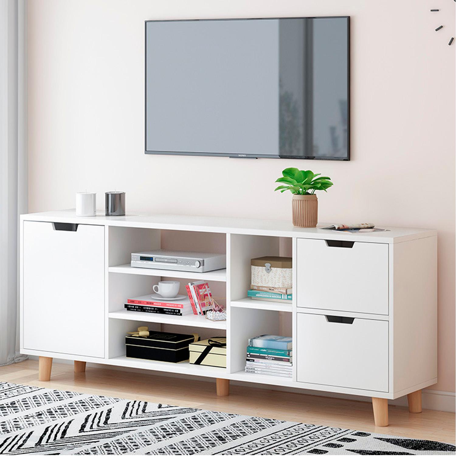 RACK TV 140X30X55CM 3 CAJONES CHIC HOME - NEGRO - 3