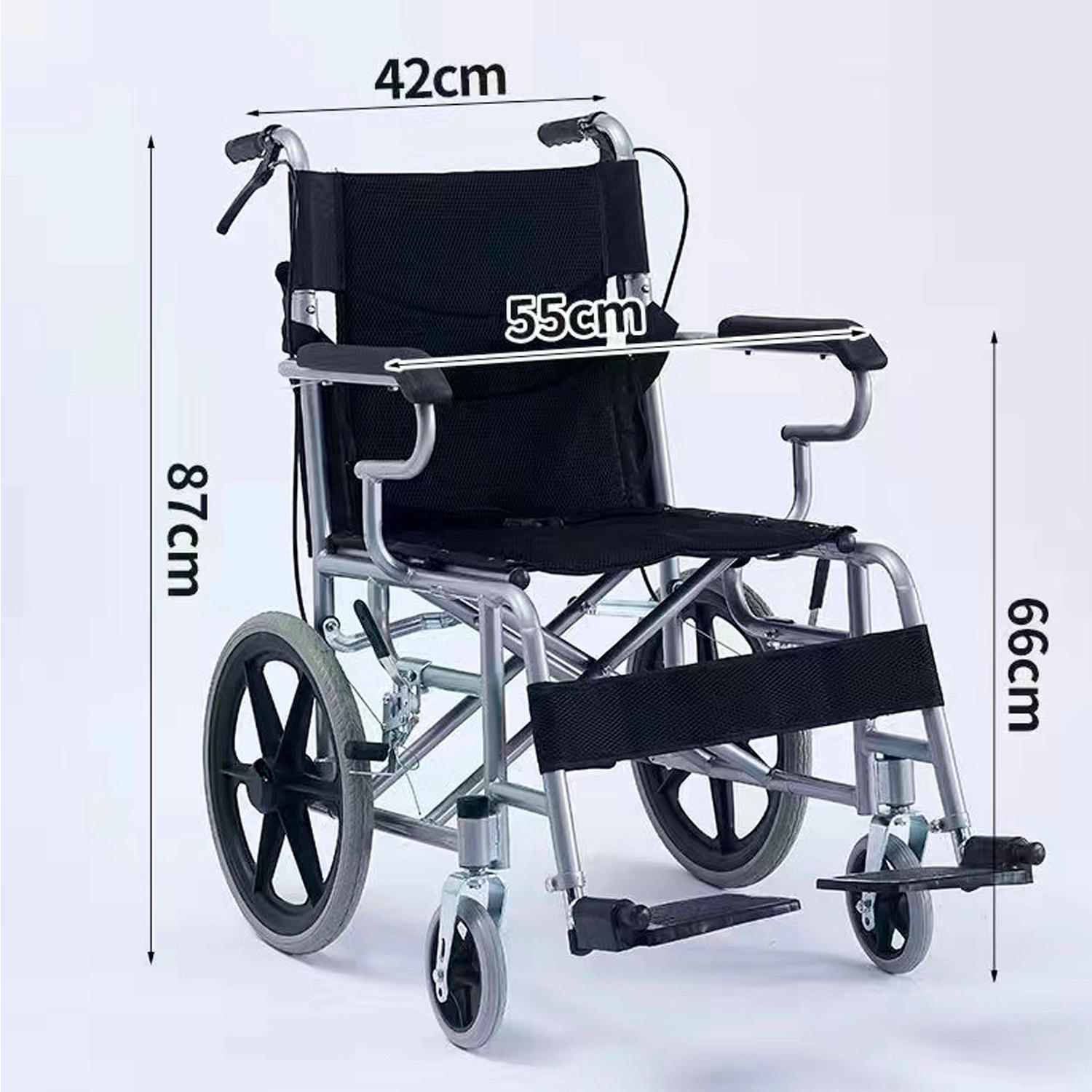 SILLA DE RUEDAS GERIATRICA PLEGABLE C/FRENOS - 4