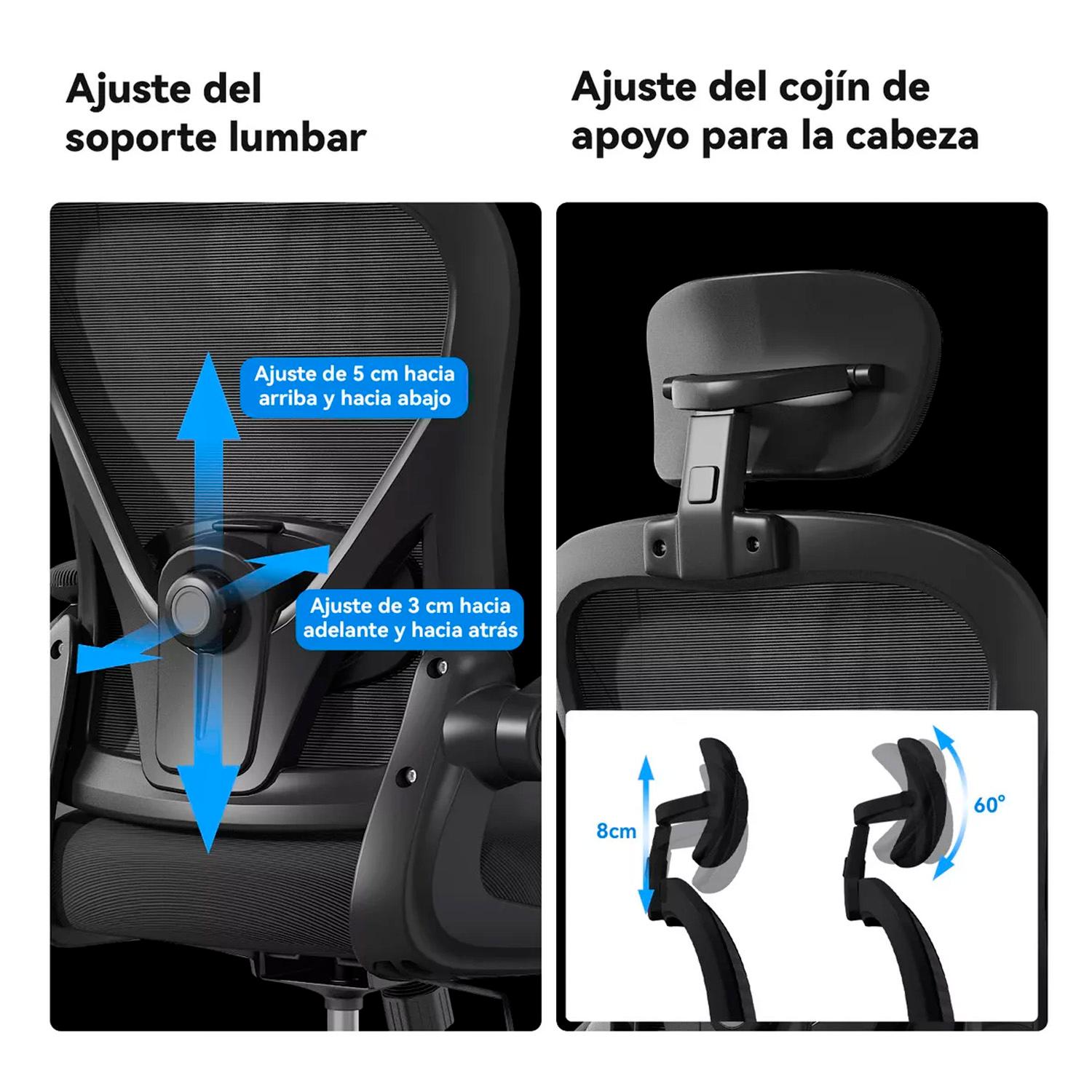 SILLA OFICINA GERENCIAL APOYO LUMBAR CHICHOME - 6