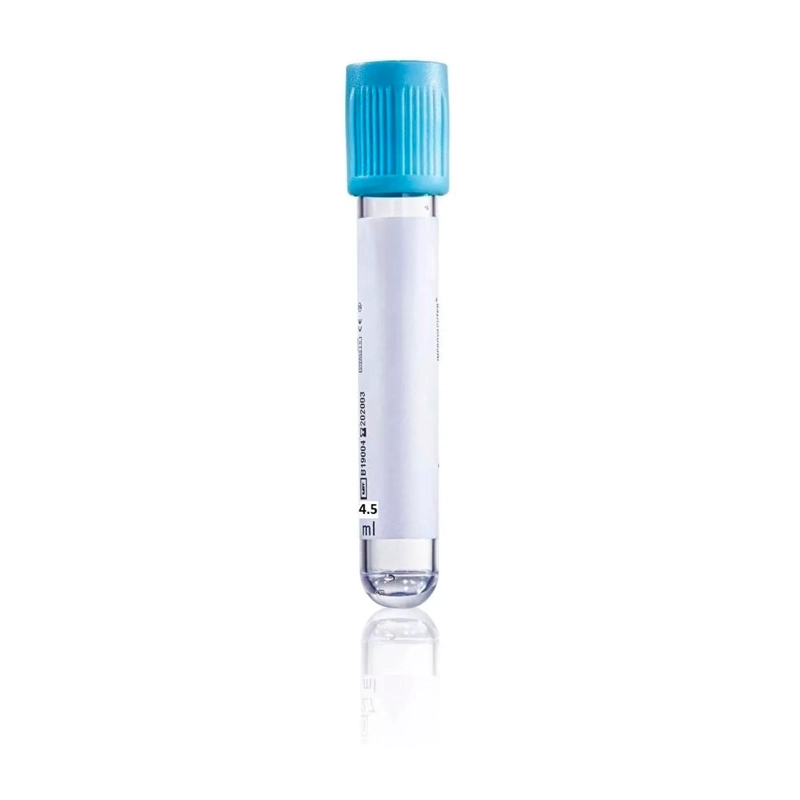 TUBO TAPA CELESTE 4,5ML ( CITRATO DE SODIO 3,2% ) 100 TUBOS - CELESTE - 2