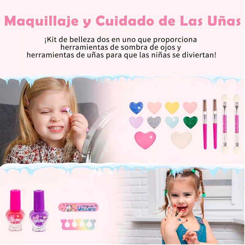 JUEGO MAQUILLAJE SET UNICORNIO PARA NIÑOS - 3