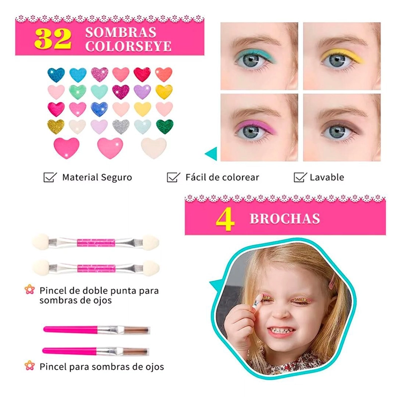 JUEGO MAQUILLAJE SET UNICORNIO PARA NIÑOS - 5