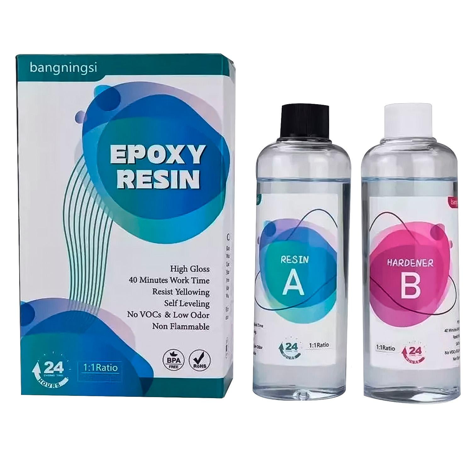 RESINA EPOXICA CRISTAL 1:1 1000ML +ACCESORIOS - 2