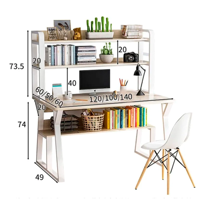 ESCRITORIO MODERNO CON REPISAS 147X120X60X72 - 4