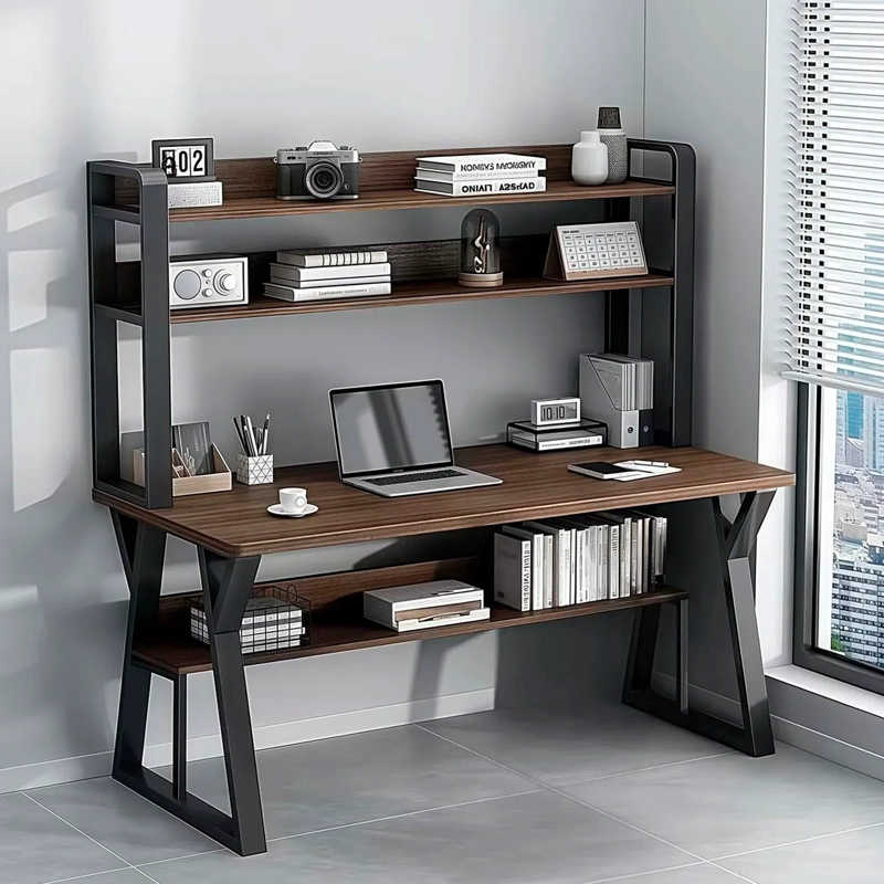 ESCRITORIO MODERNO CON REPISAS 147X120X60X72 - 5