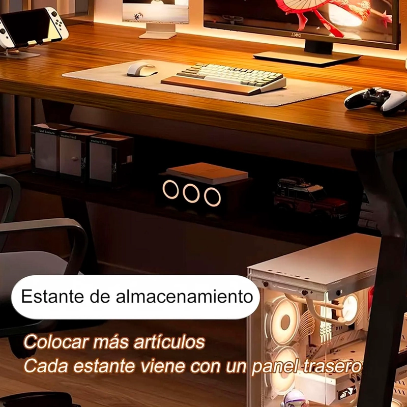 ESCRITORIO MODERNO CON REPISAS 147X120X60X72 - 6