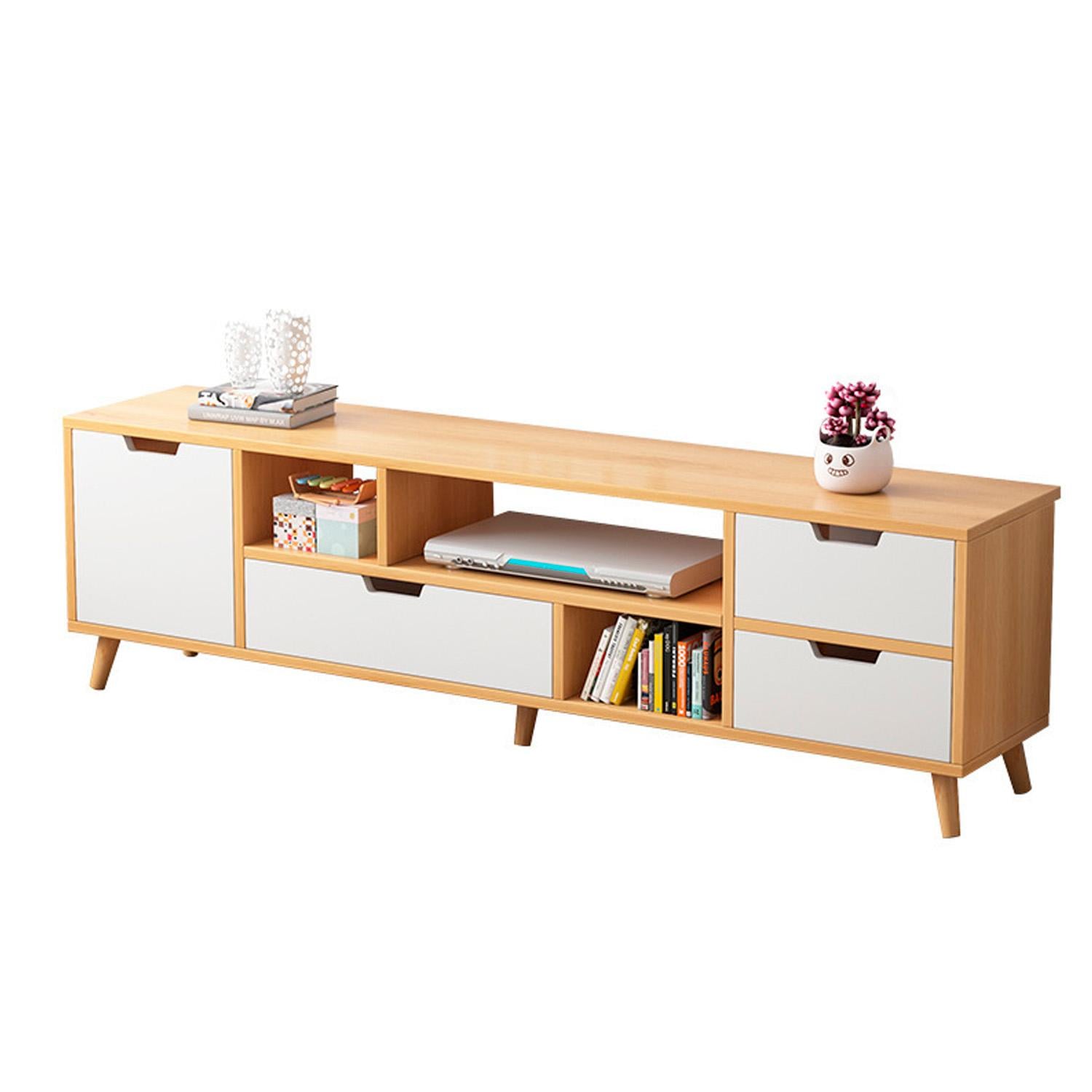 RACK TV 140X30X38CM 4 CAJONES CHIC HOME - CAFE - 1