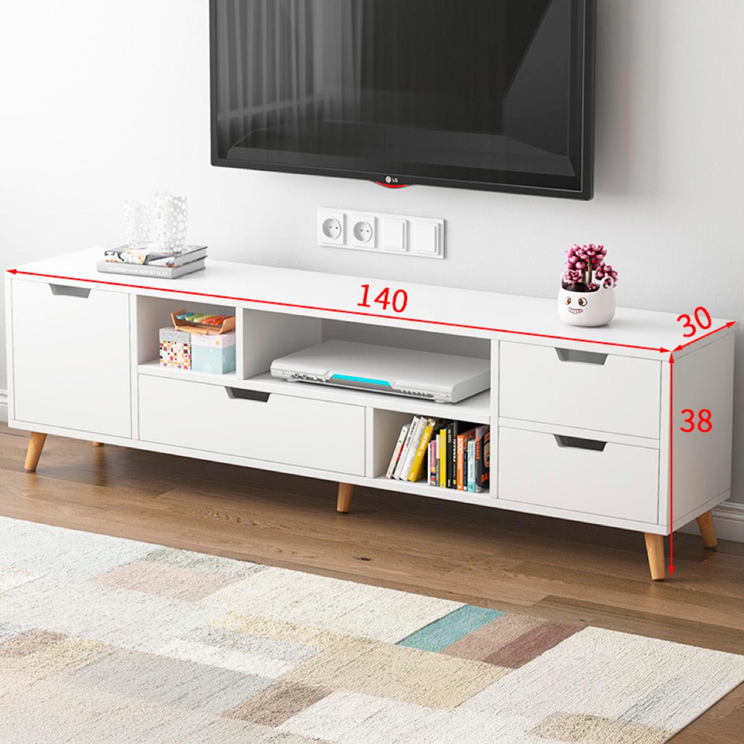 RACK TV 140X30X38CM 4 CAJONES CHIC HOME - CAFE - 3