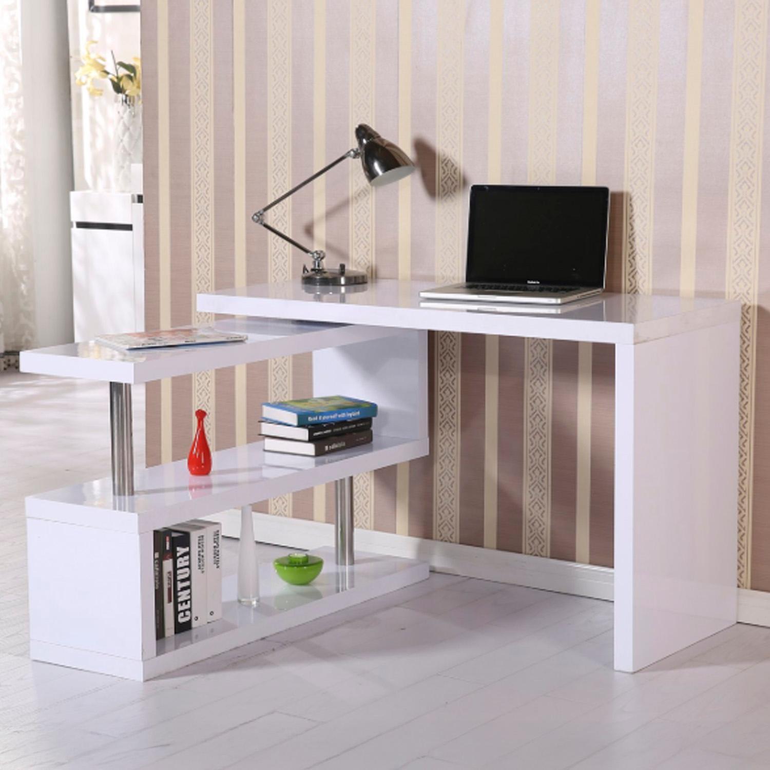 ESCRITORIO MODERNO EN L 140*50*75CM CHIC HOME - BLANCO - 2