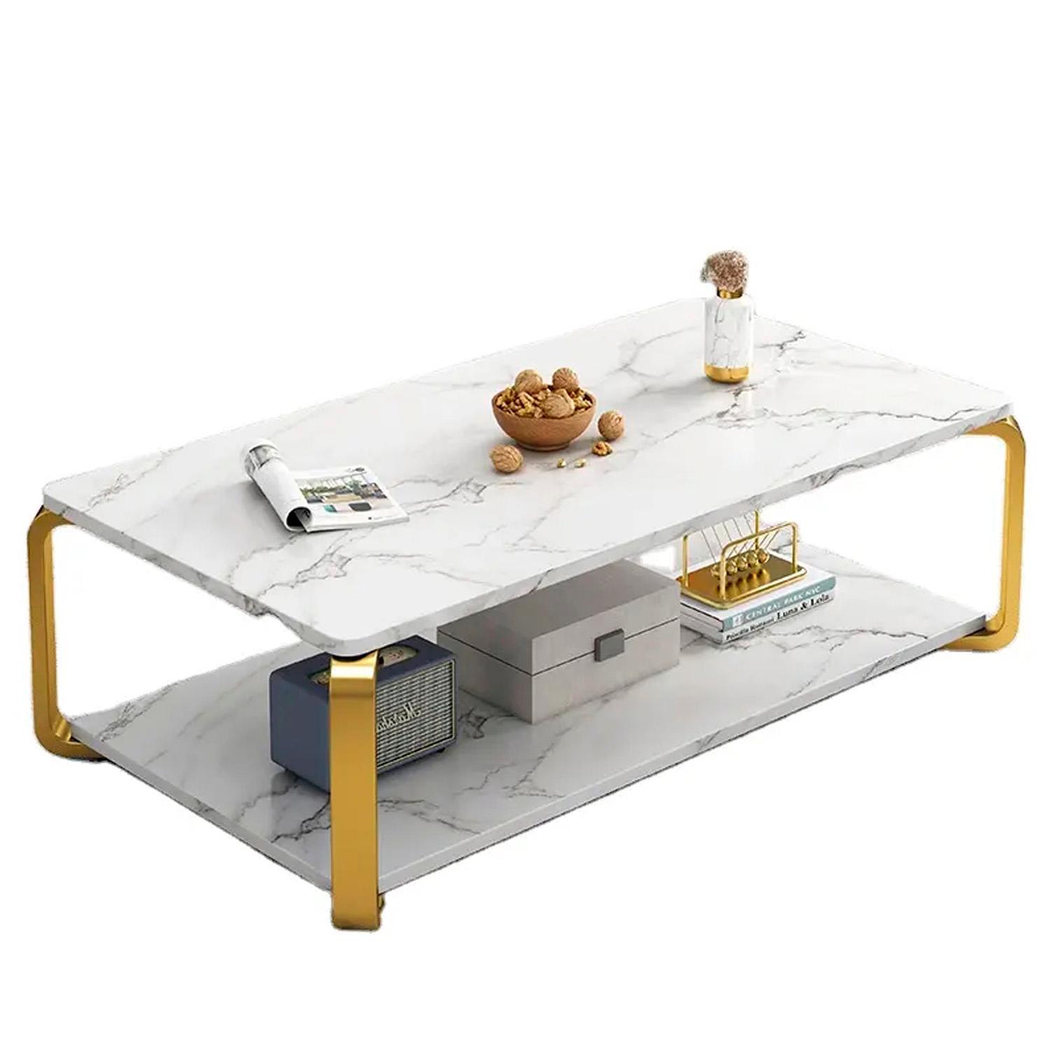 MESA RECTANGULAR DOBLE NIVEL MARMOLADA CHICHOME - BLANCO - 1