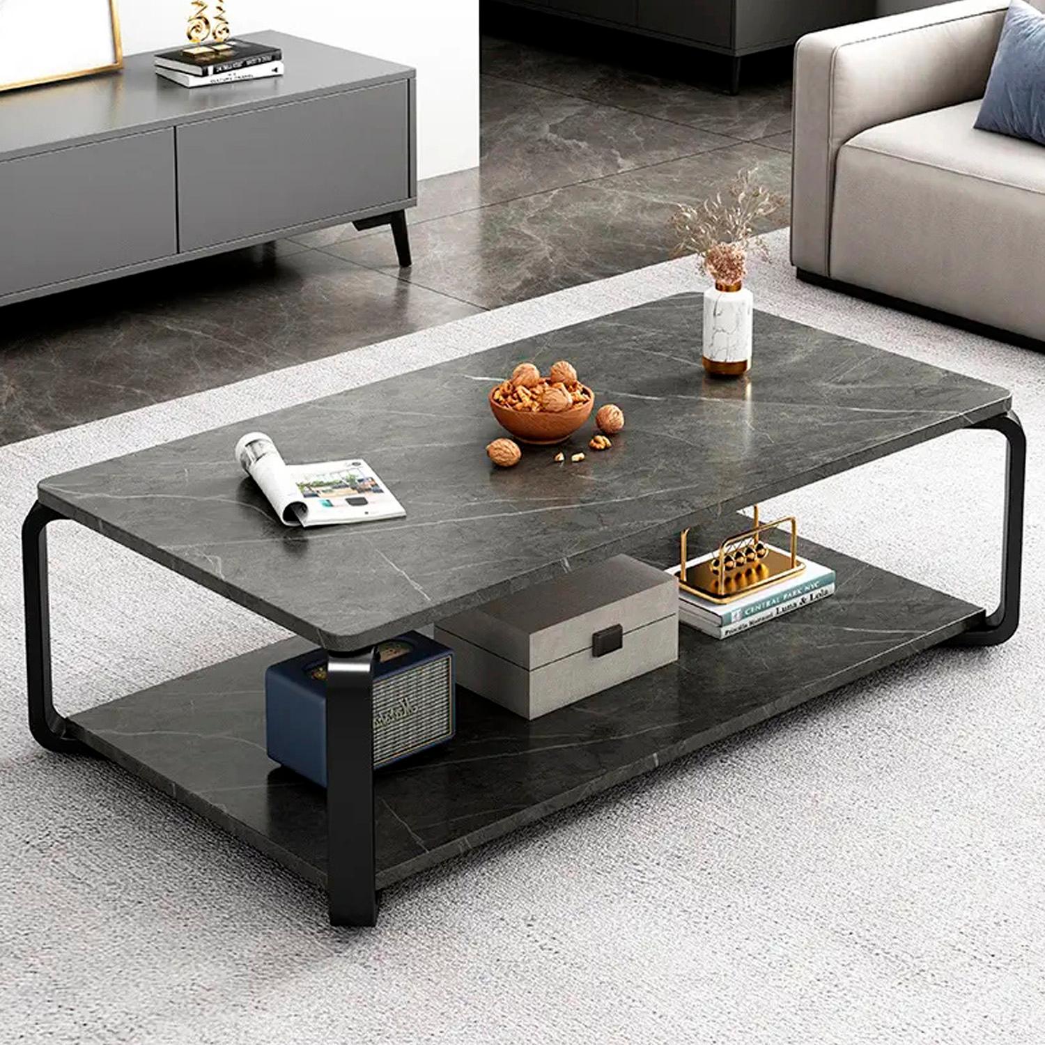 MESA RECTANGULAR DOBLE NIVEL MARMOLADA CHICHOME - BLANCO - 2