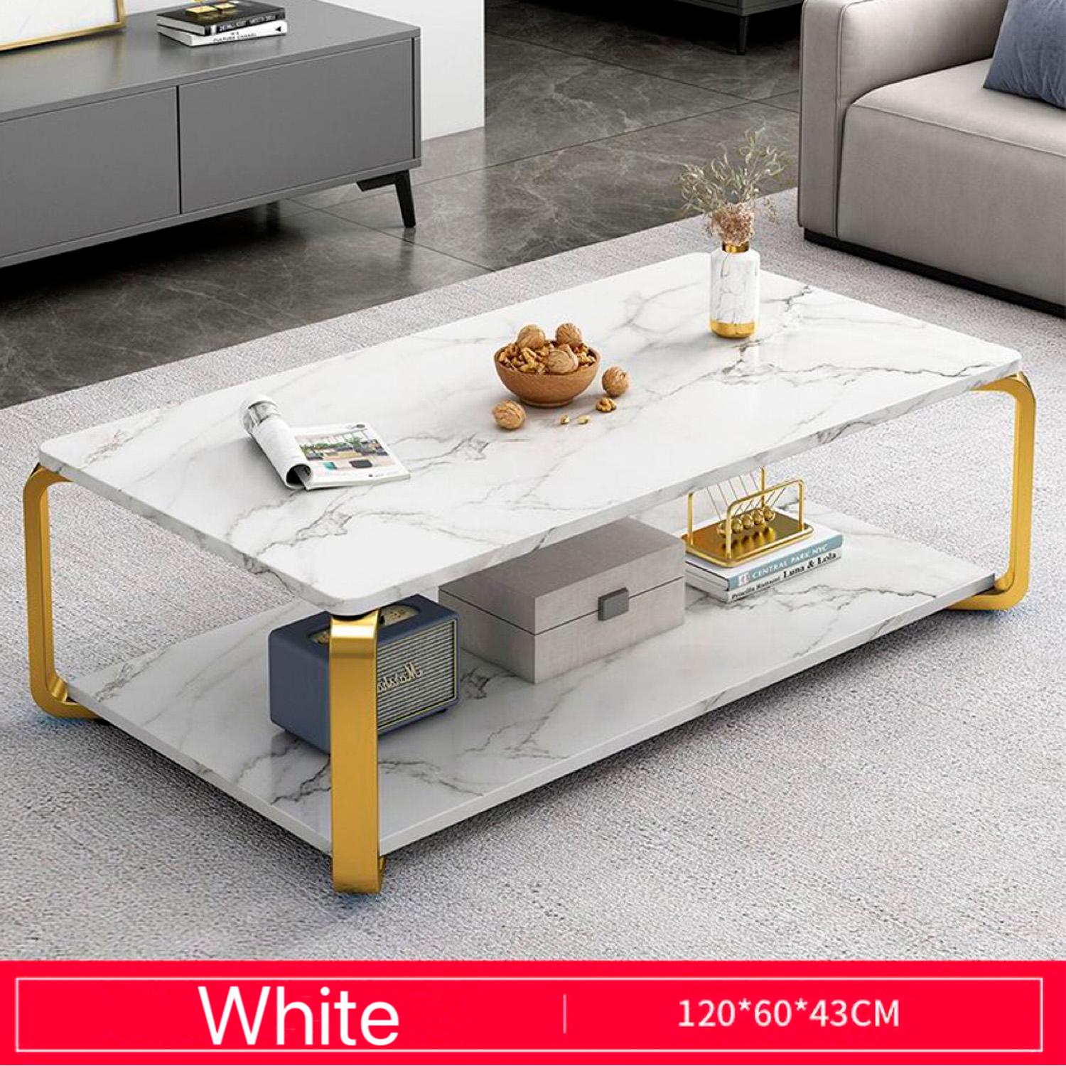 MESA RECTANGULAR DOBLE NIVEL MARMOLADA CHICHOME - BLANCO - 3