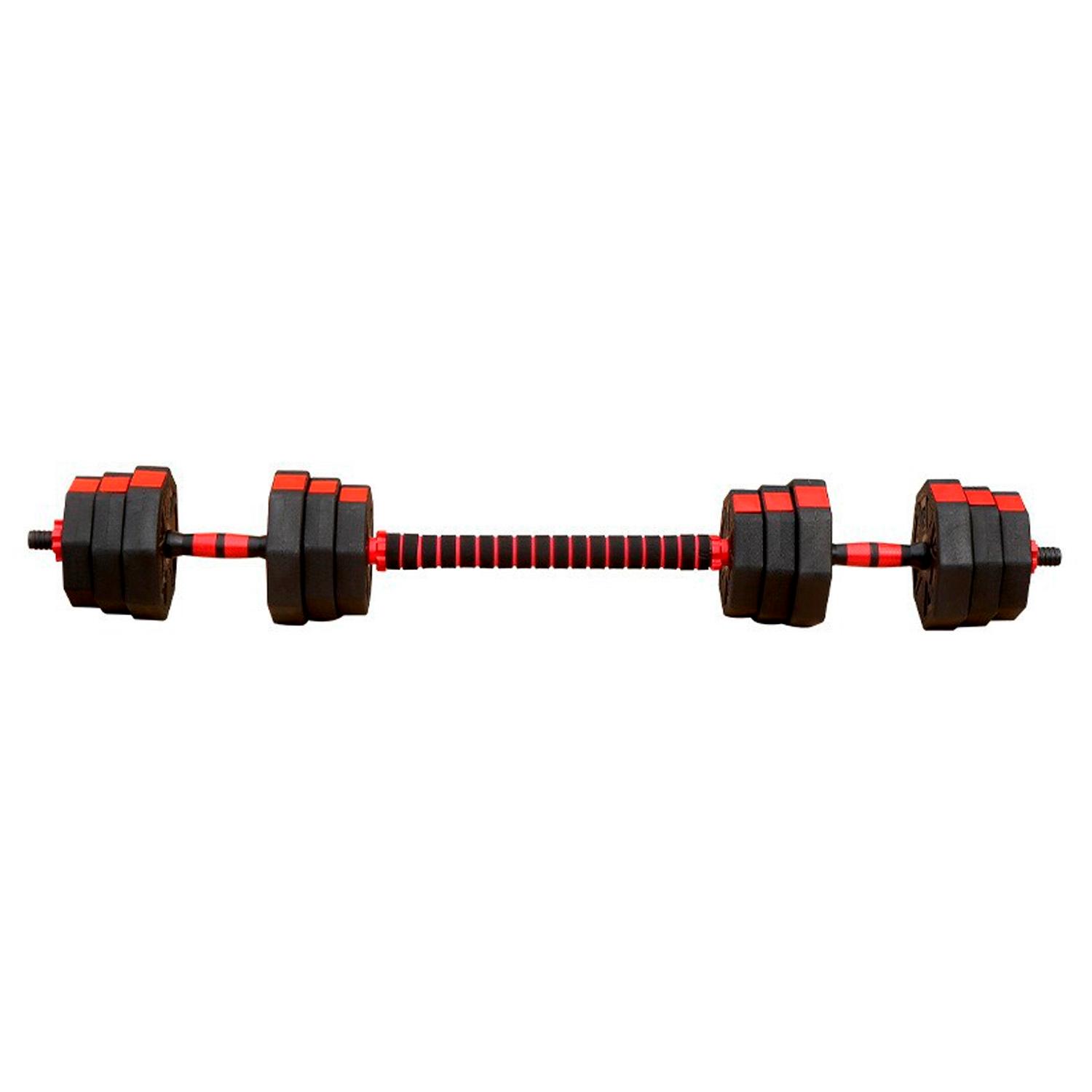 MANCUERNAS AJUSTABLES SET 20KG 3 EN 1 + BARRA + KETTLEBELL BOOST FITNESS - 8