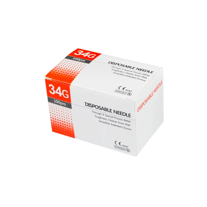 AGUJAS HIPODERMICAS 34G 4MM MESOTERAPIA CAJA * 100 UNDS. - 2