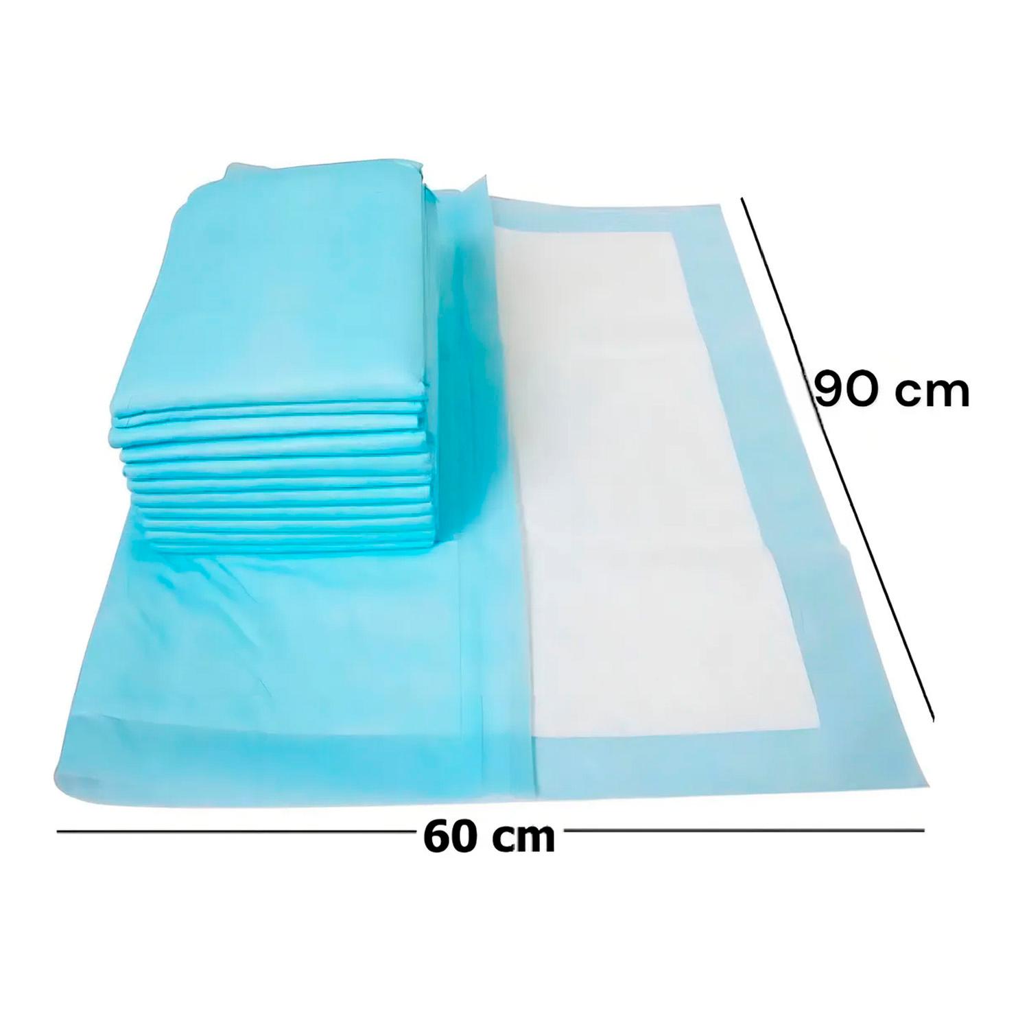 40 SABANILLAS ADULTO PROTECTOR CAMA 60X90 500ML - CELESTE - 3