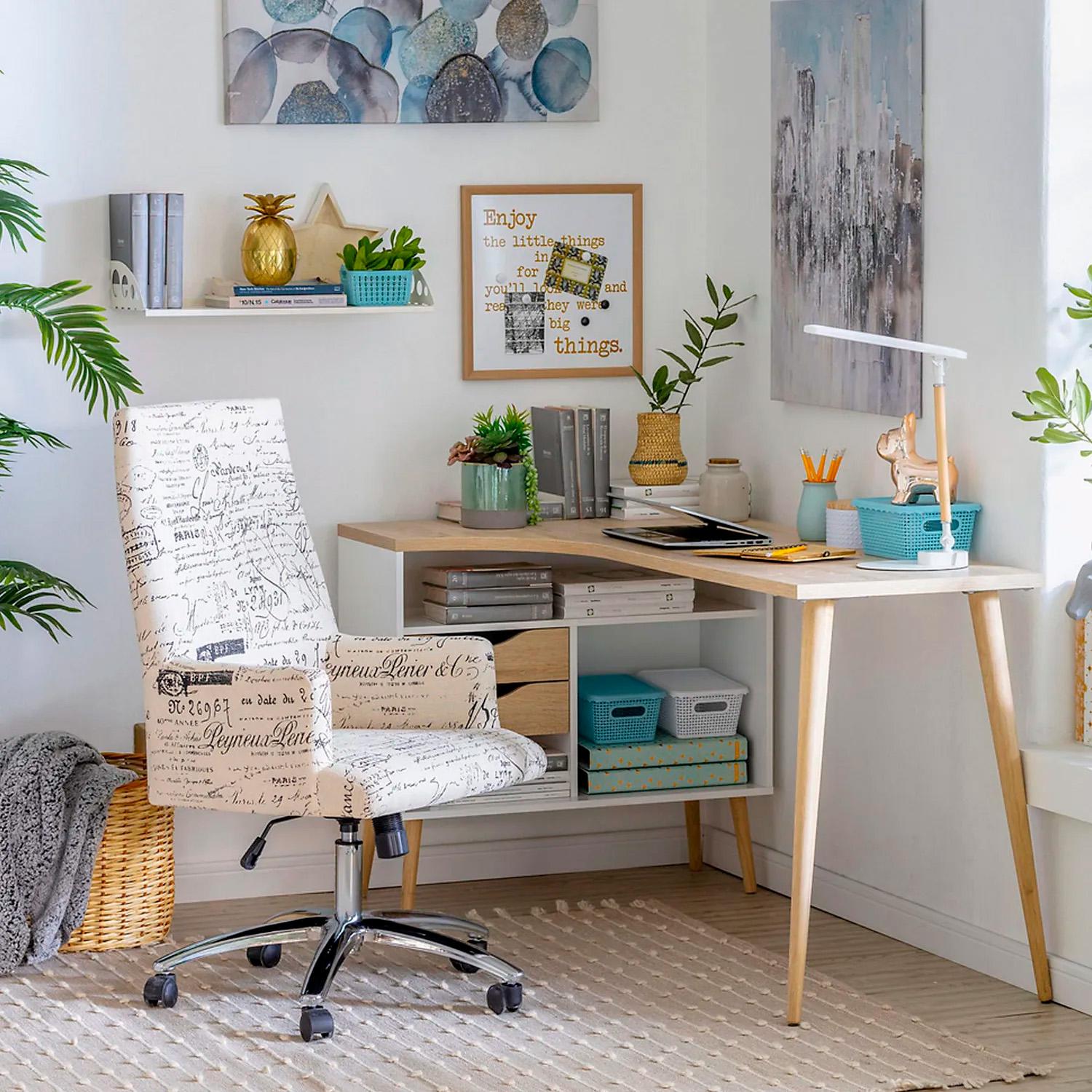 ESCRITORIO EN L CAJONES 145X81X75.8CM CHIC HOME - BLANCO - 2
