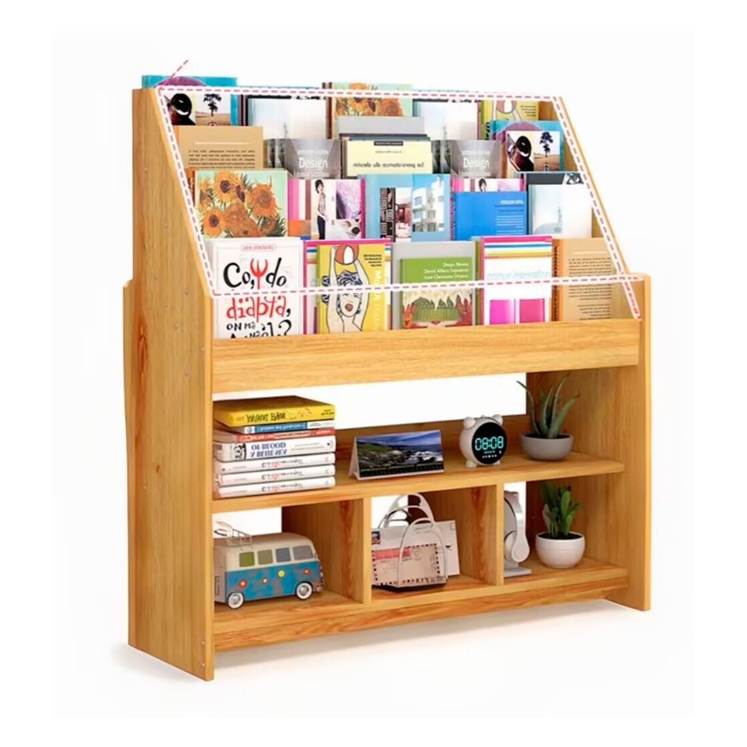 LIBRERO ORGANIZADOR INFANTIL MONTESSORI 90X30X100 CHIC HOME - CAFE - 1