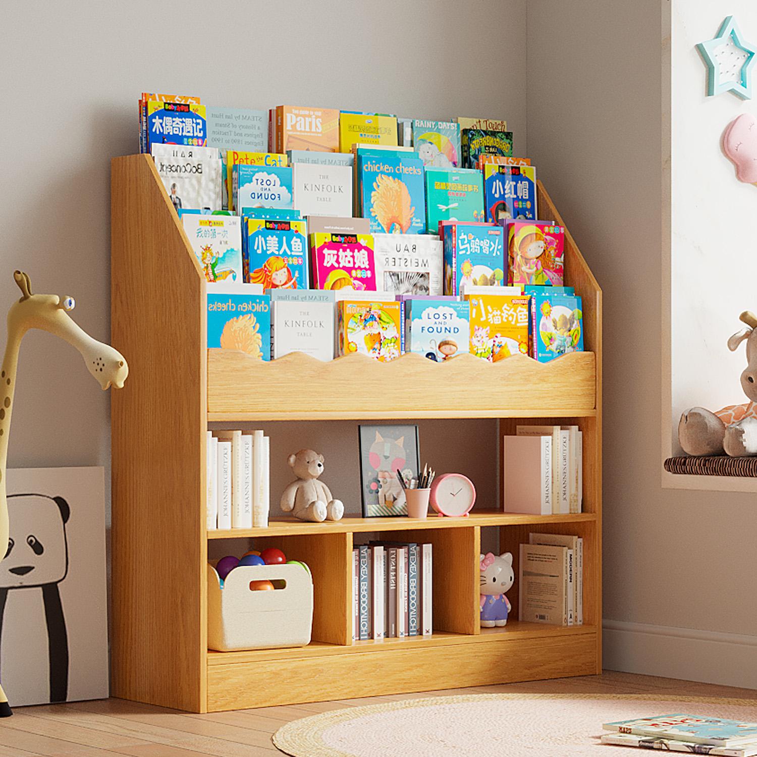 LIBRERO ORGANIZADOR INFANTIL MONTESSORI 90X30X100 CHIC HOME - CAFE - 2