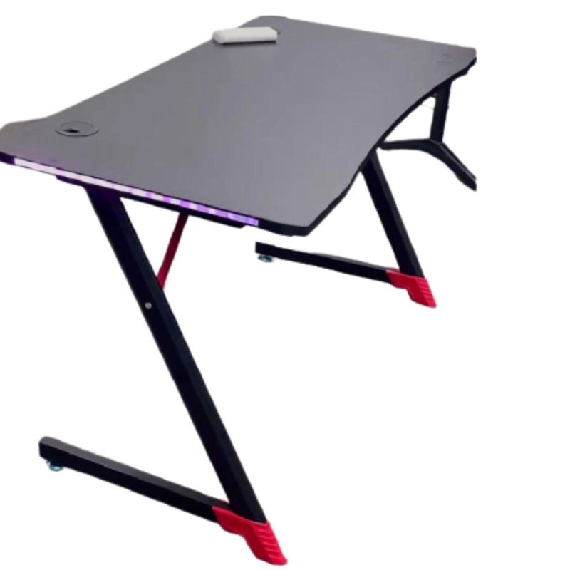 ESCRITORIO GAMER PROFESIONAL LUCES RGB 120CM CHIC HOME - NEGRO - 3