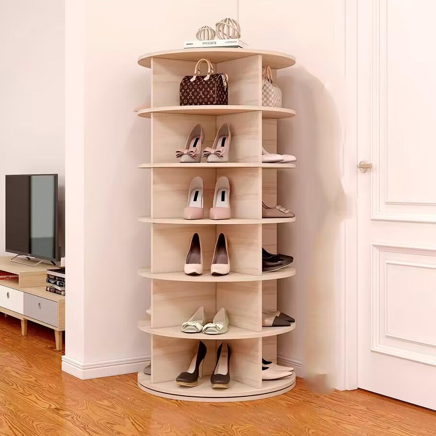ZAPATERO ORGANIZADOR CIRCULAR 137X60CM CHIC HOME - BLANCO - 2