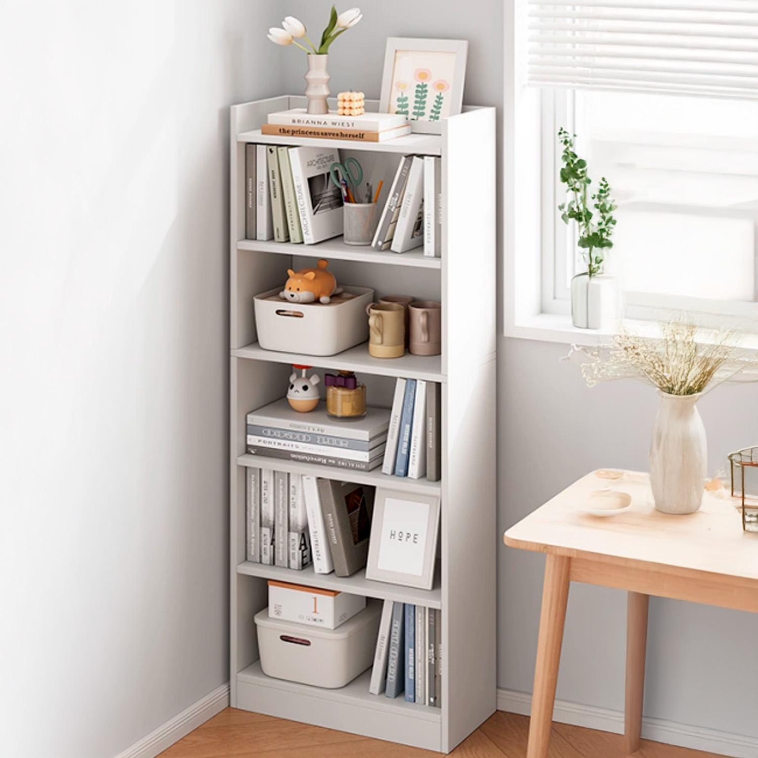 LIBRERO 5 ALTURAS 152X42X22CM CHIC HOME - BLANCO - 2