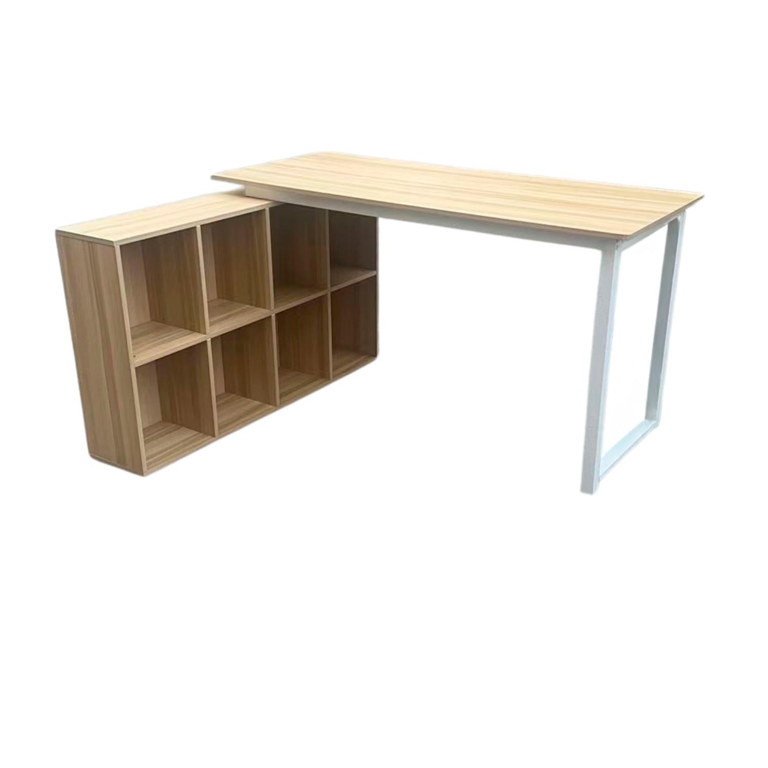 ESCRITORIO EN L CON ORGANIZADOR 140X120X75CM CHIC HOME - EN COLOR CAFE - 1