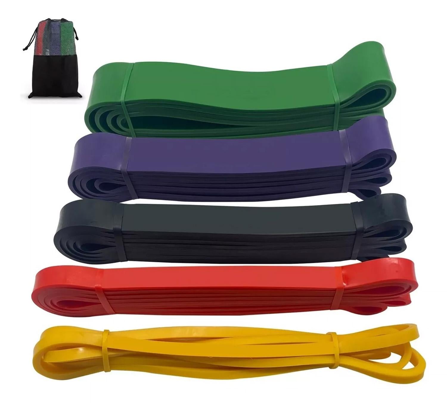 POWER BANDS BANDAS ELASTICAS RECISTENCIA SET 5 LATEX COLORBOOST FITNESS - 1